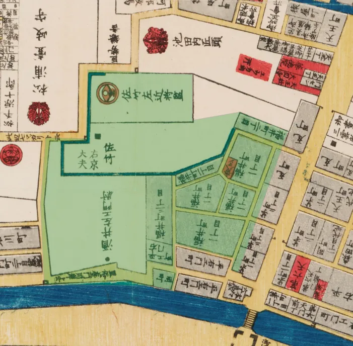 古地図銀杏岡八幡神社