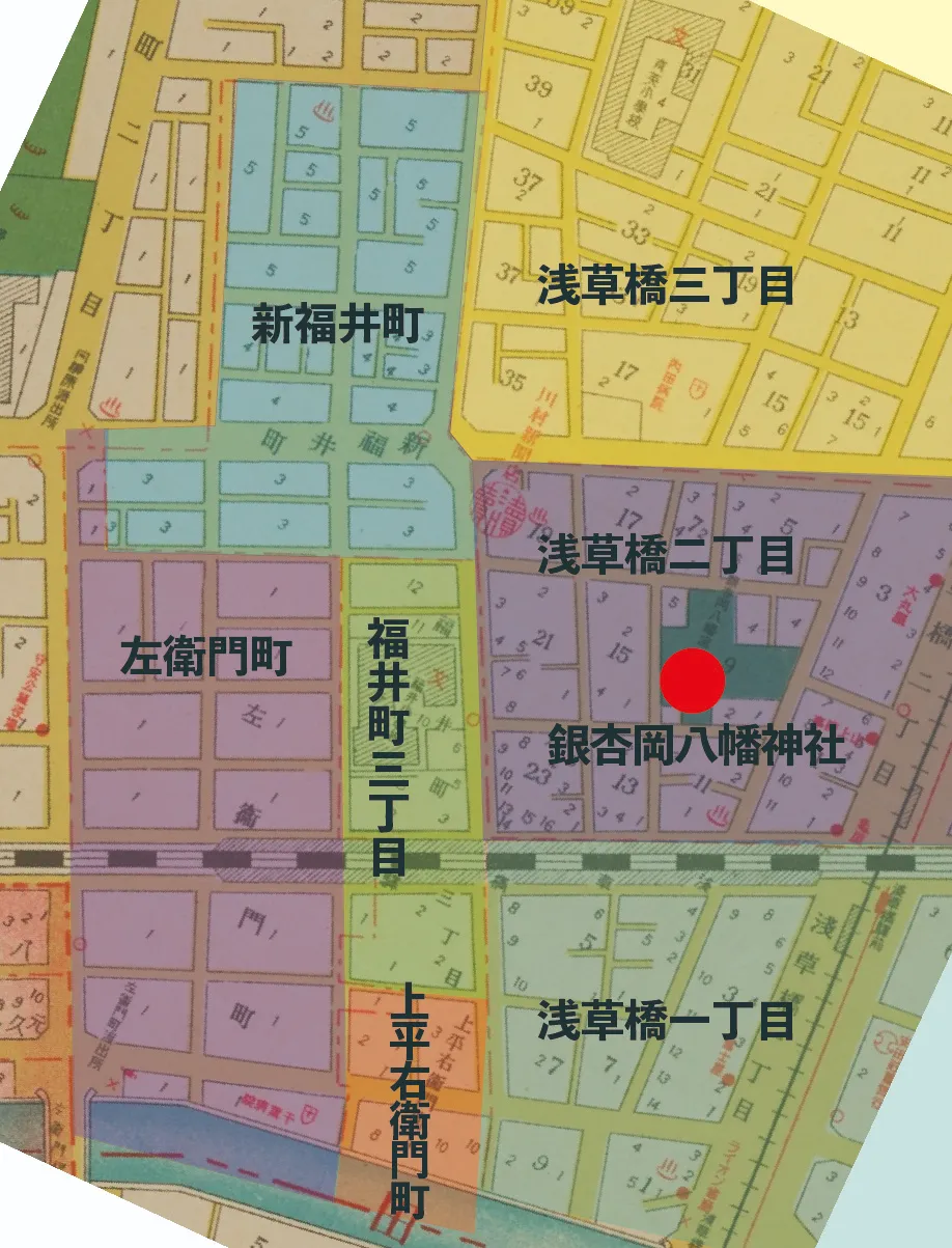 詳細鮮明最新浅草下谷大地図